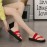 Women Clip Toe Solid Color Casual Home Wedge Slippers