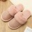 Women's Large Size Solid Color Rhinestone House Furry Slippers